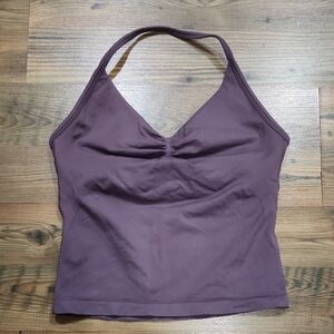 Dyfne Impact Halter Seamless Tank Truffle Large Gym Lift Bra